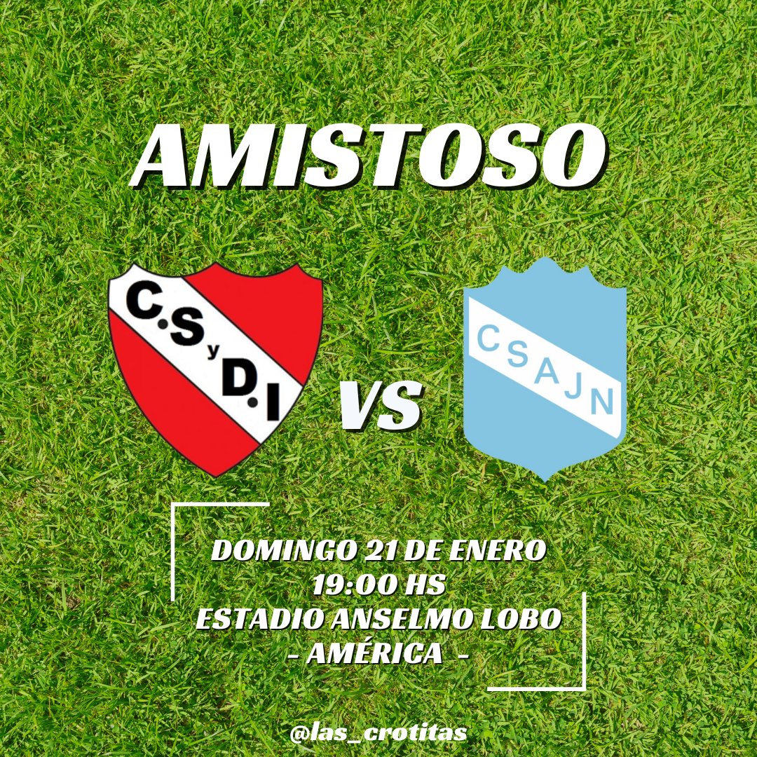 LasCrotitas's tweet photo. #Amistoso | ¡Próximo partido! 🔜

🗓️ Domingo 21 de enero
👥 Independiente 
🕖 19:00 hs
🏟️ Estadio Anselmo Lobo
📍 América

#VamosCrotitas💪🏼 https://t.co/7PhGWFlQfR