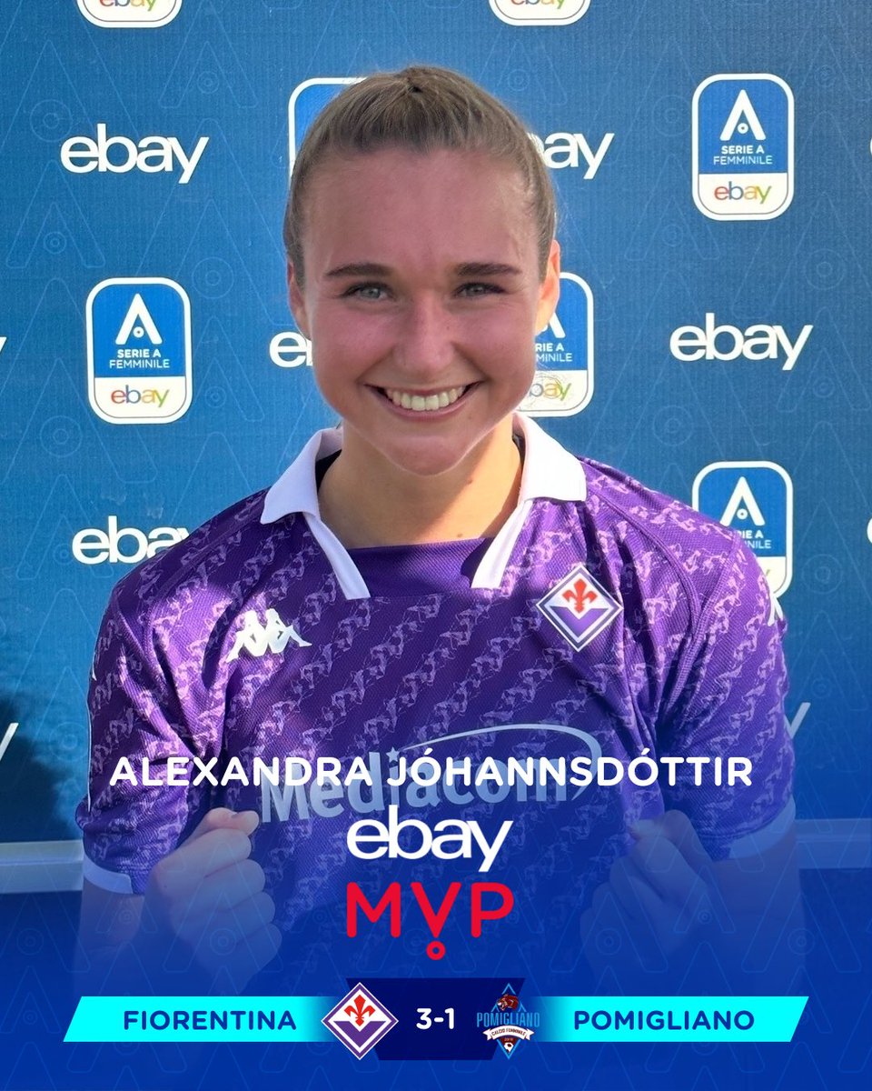 𝑴𝑽𝑷 𝕖𝔹𝕒𝕪🥇
#SerieAfemminile eBay 

ᴀʟᴇxᴀɴᴅʀᴀ ᴊóʜᴀɴɴsᴅóᴛᴛɪʀ 🟣

👉 Oltre ad aver segnato il primo dei tre gol, è la giocatrice che ha effettuato più tiri nello specchio (4) e quella con più tocchi in area avversaria (10) nel corso del match. 
 
📊<a href="/OptaPaolo/">OptaPaolo</a>