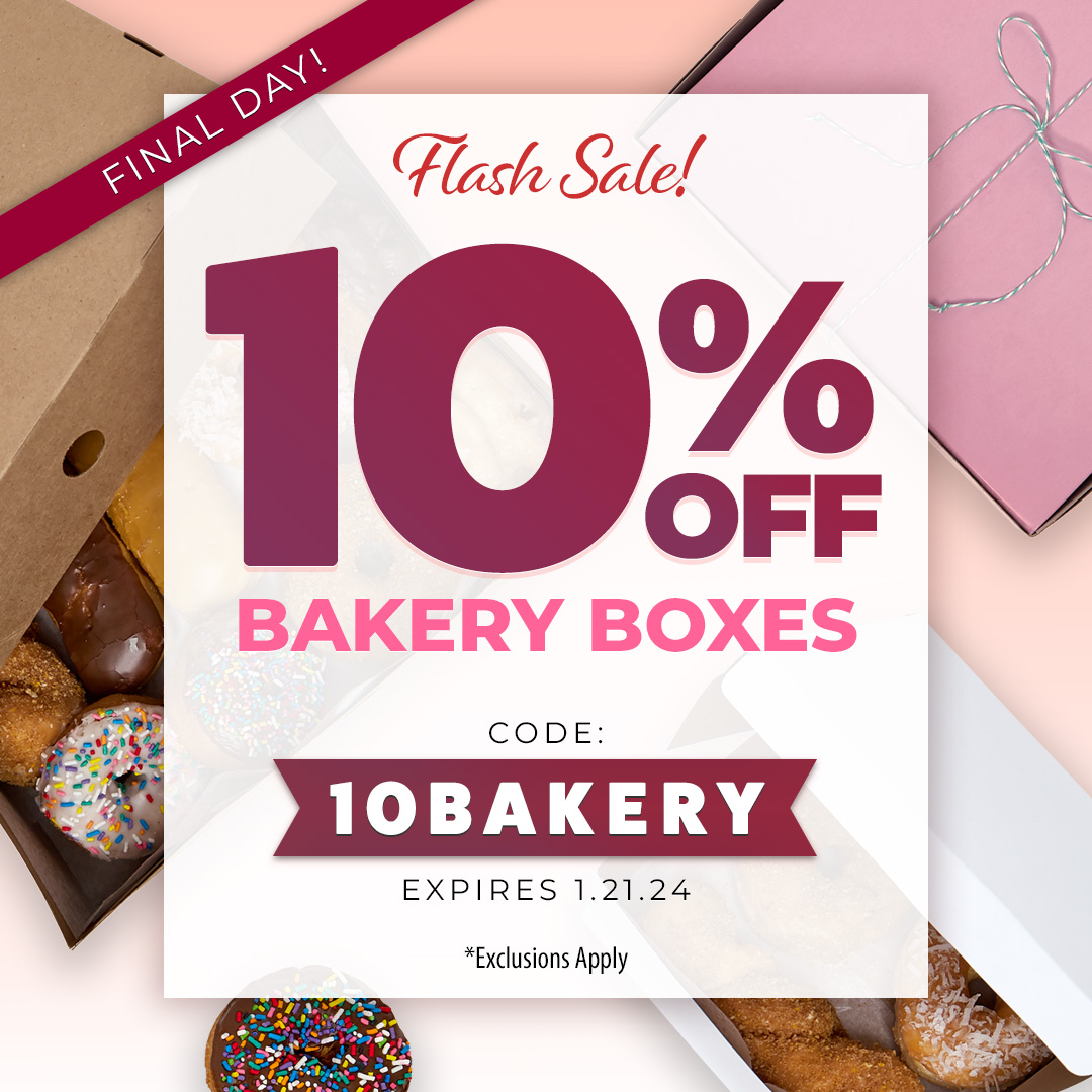 papermart's tweet image. It's the FINAL DAY you can grab 10% off #BakeryBoxes before it's gone! Your Valentine's treats deserve the perfect packaging. Use code: 10BAKERY with your order to save. bit.ly/PM-10BAKERY #BakeryPackaging #FlashSale