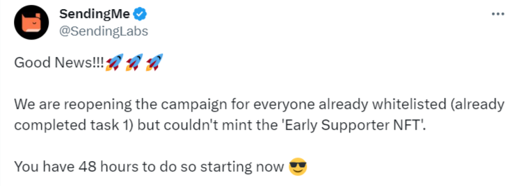 ClaudiuIvan1's tweet image. 🚨O veste buna oferita de #SendingMe. Airdrop potential 👀

Timp: 3 minute
Cost: $0
Câștig potențial: $1.000+

Descopera cum să primesti un airdrop-ul👇🧵 

@Orivium