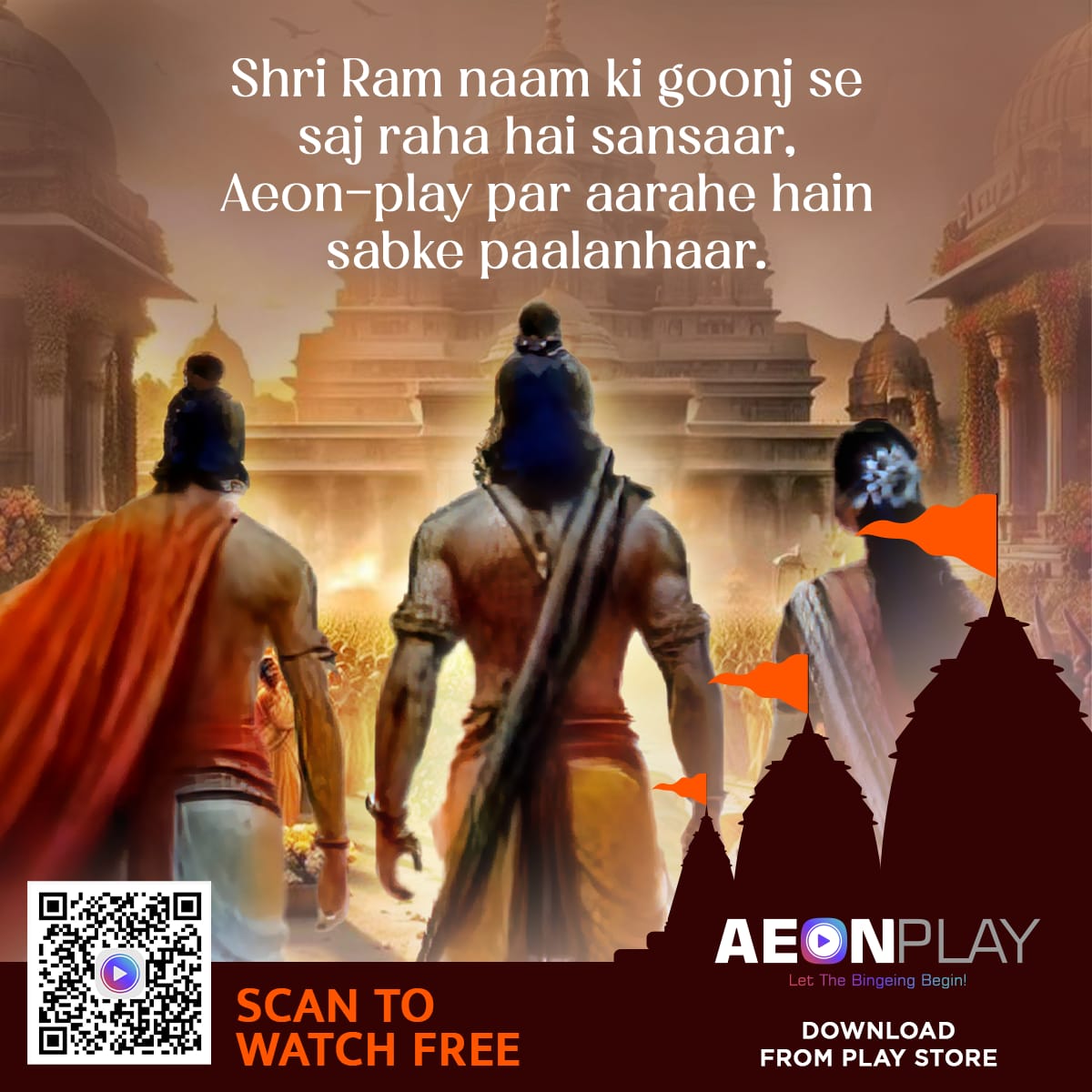 MickeySalaar76's tweet photo. Witness the grandeur and vibe of Ram Mandir ,the Live  ceremony of  Shri Ram Janmabhoomi Templeconsecration all the way from Ayodhya from Aeon play🔥
https://t.co/fP6EI1n1Br 

#AyodhyaUtsavLiveOnAEONPlay @Aeon_Play https://t.co/quUIwhFkm9