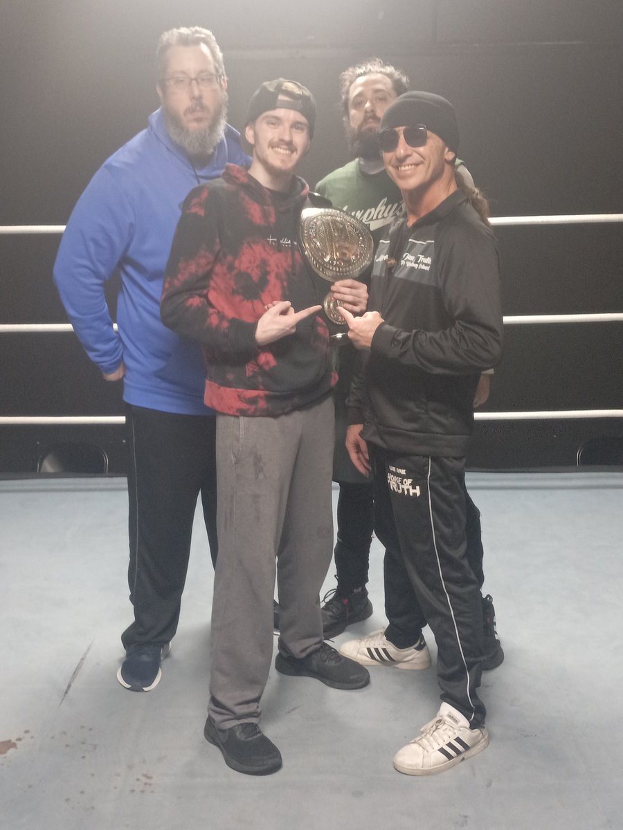 TruthMartini's tweet photo. Congratulations to Logan Berg on becoming the NEW Student Champ! He showed the virtue of perseverance! We "persevere till the end." https://t.co/2TWZQmJpvF #prowrestling #WeAreHOT https://t.co/dY1zEIKZ7T