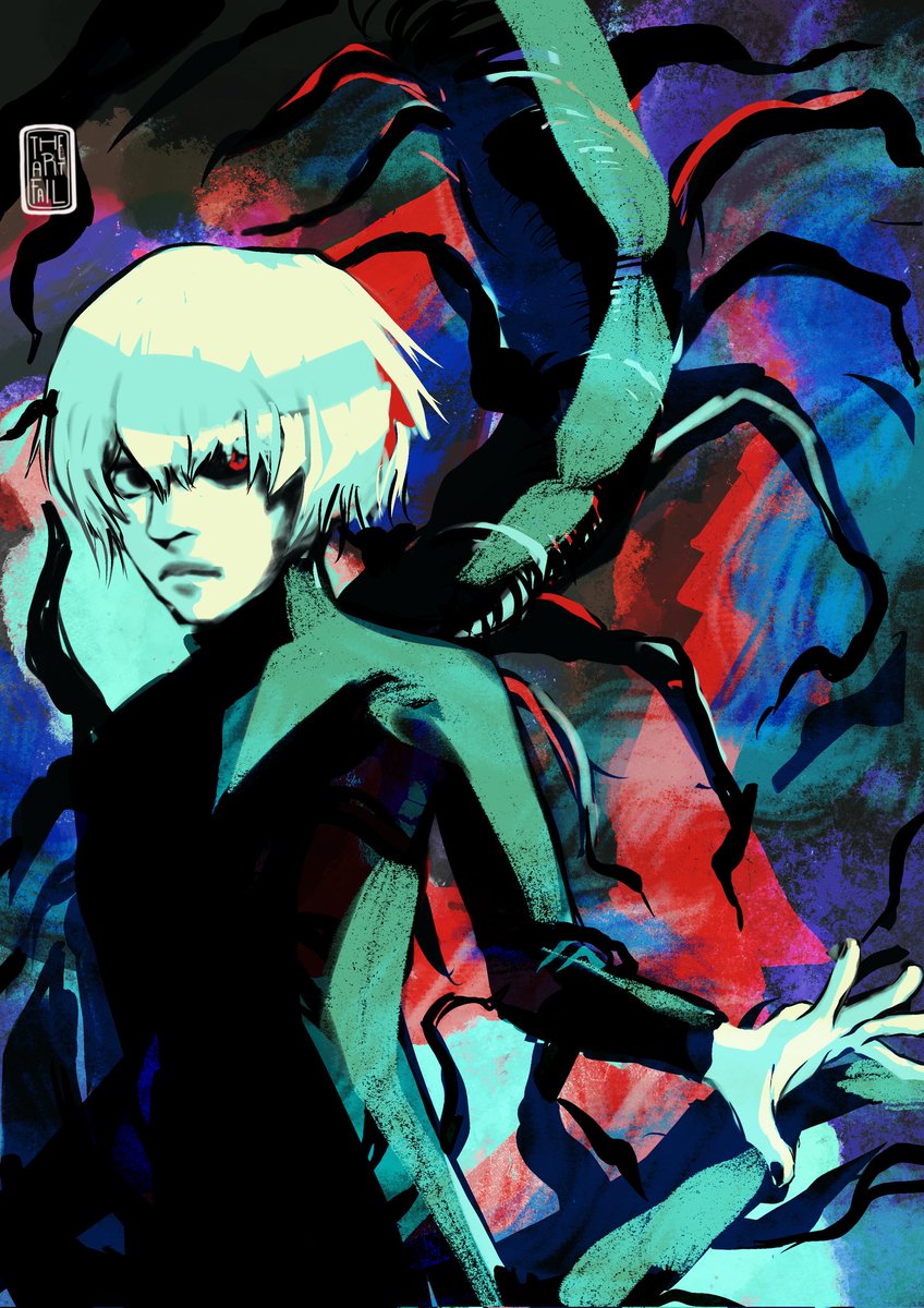 FailX14's tweet image. Tried sth completely different after rewatching Tokyo Ghoul... pls ignore the ugly hand :,)

#TokyoGhoul