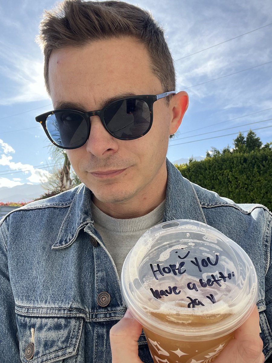 The other day I was feeling down and discouraged about life and work etc. I drove through the drive thru at @starbucks and was about to order. The person on the speaker asked me how my day was going. I proceeded to explain that it wasn’t going all that good.   She wrote this.