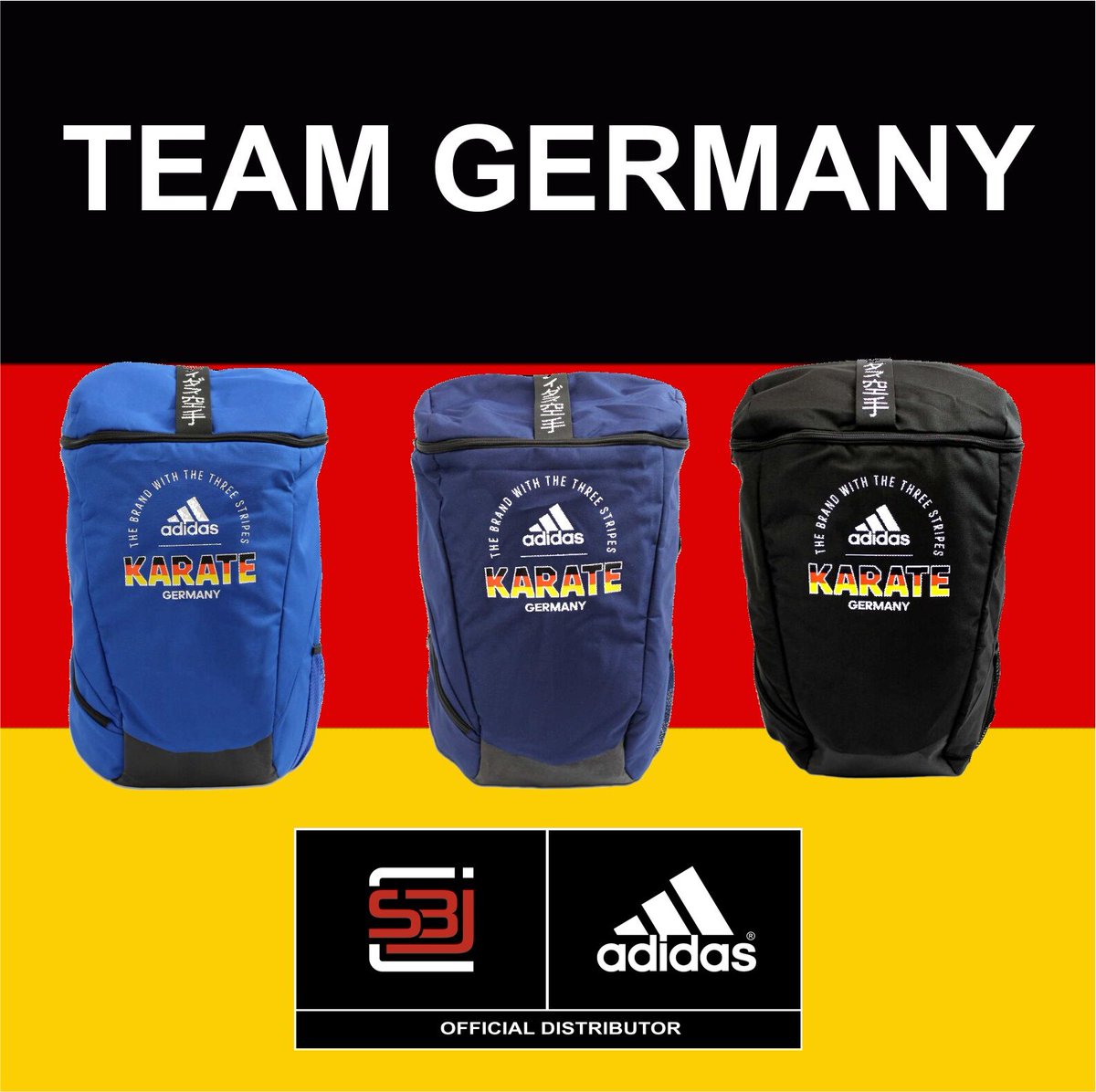 NEU
Team Germany Karate Rucksäcke
Exclusives Angebot mit 20 % Einführungsrabatt bis Sonntag.

🛒⏩shopping bit.ly/3HmjKcm
✅ Distributor adidas Karate
✅ Ausrüster des Deutschen Karate Verbandes
✅ Distributor Tatamix Kampfsportmatten Deutschland
