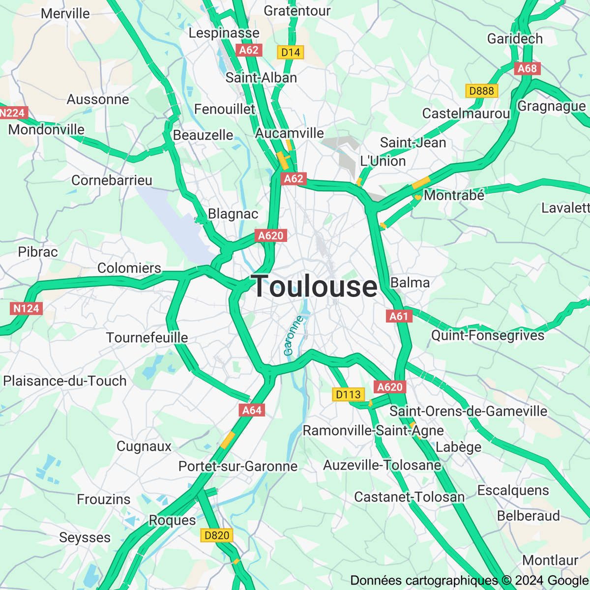 [FLASH 20:00] Trafic routier à Toulouse - toulousetrafic.com #Toulouse #ToulousePeriph #InfoTrafic