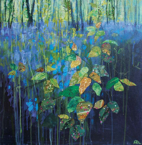 AngharadBeckett's tweet photo. On a day like today...rain, wind, dark skies all day...I remember that Spring will come and there will be bluebells! Hurray. #CheeringMyselfUp!

[Gorgeous painting of a bluebell wood, by Anna Perlin] https://t.co/oG06q9ZbHi