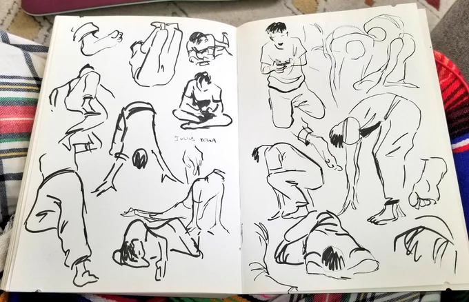 Gestures of my partner doing yoga