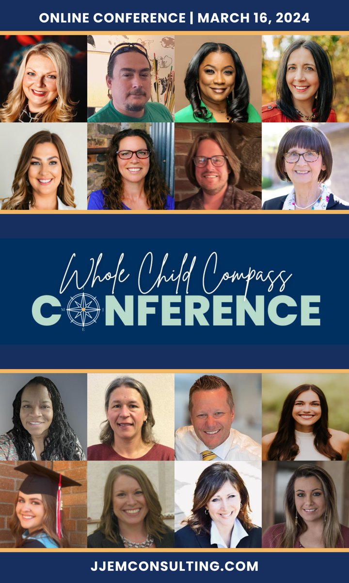 Meet Our Trailblazers for the Whole Child Compass Conference! These individuals are more than just experts; they are passionate advocates committed to the holistic education of our children.  Learn more and register here, coming to you online 3/16/24:  jjemconsulting.com