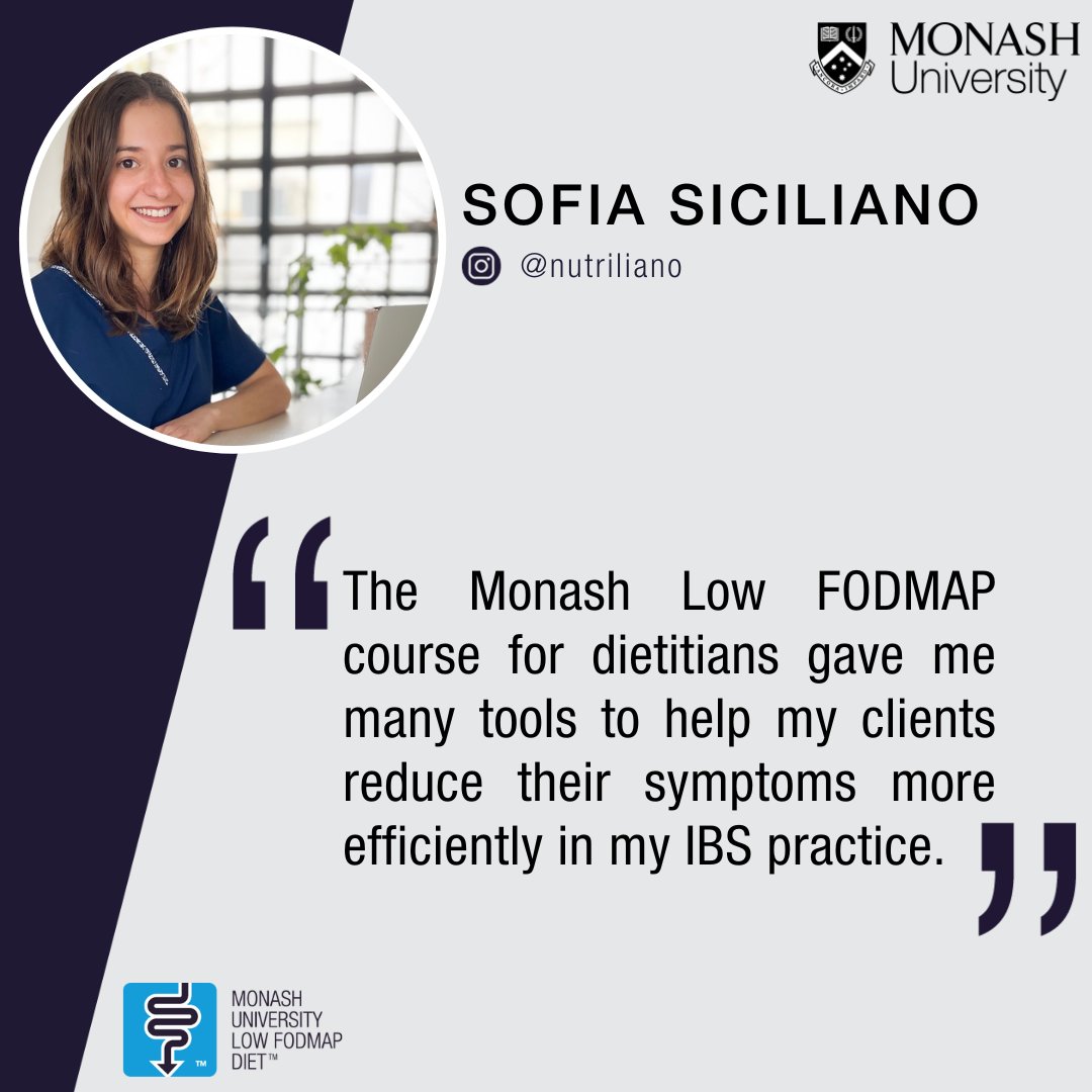 By completing the Monash FODMAP Health Professional course, you'll gain the knowledge and confidence to effectively manage patients with IBS. Now available in both English and French. Learn more here monashfodmap.com/online-trainin… #ibs #MonashFODMAP #FODMAP #LowFODMAP #FODMAPdiet