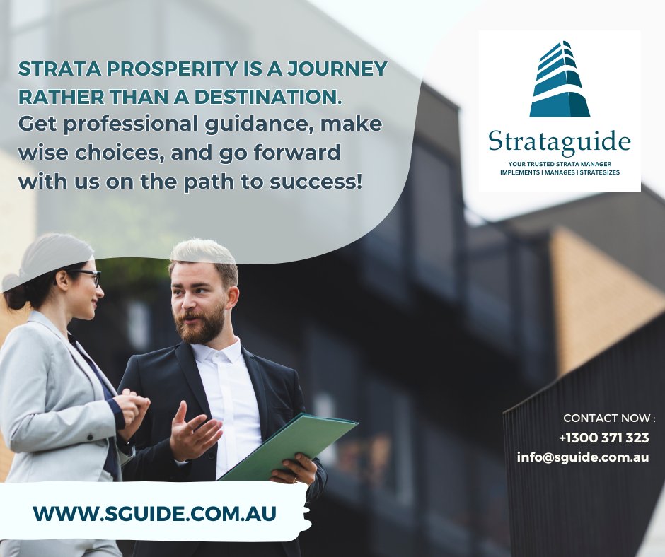 Strata prosperity is more than a destination; it's an ongoing journey. Join us on our journey to success by following expert advice and making educated decisions. 

#strataguide #investment #condomanagement #home #communityliving #realtor #properties #propertyexperts