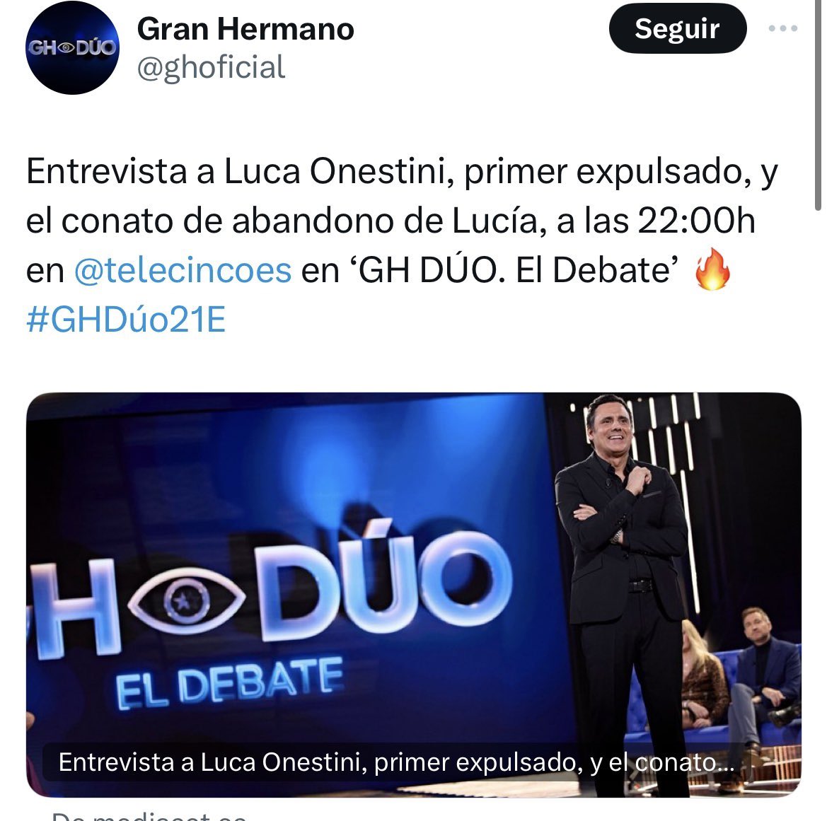 MAJOPADO's tweet photo. El debate lo voy a ver porque sale Luca, pero ni una interacción, ni # ni nada. GHDuo se acabó el día que él salió por la puerta 🖤 #LucaOne21E https://t.co/uAkPkKgqXm