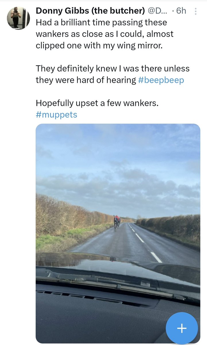 CyclingInASkirt's tweet image. There seems to be an increase in people incriminating themselves on social media because their deep hatered of other road users.  Bizarre behaviour.
