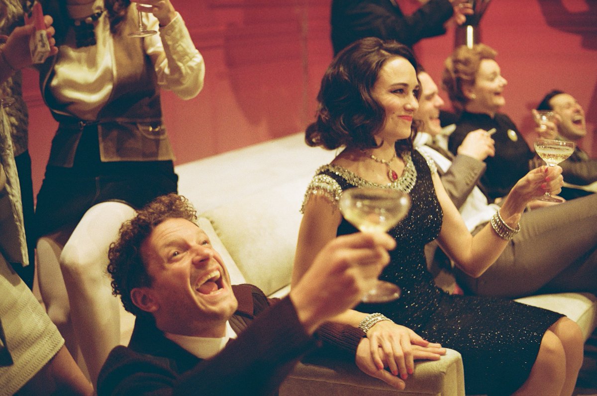 Behind the scenes of #TheMotiveAndTheCue 
 
📸 taken by #DanielKrikler on the 1960s Yashica electro 35 camera used as a prop in the production.