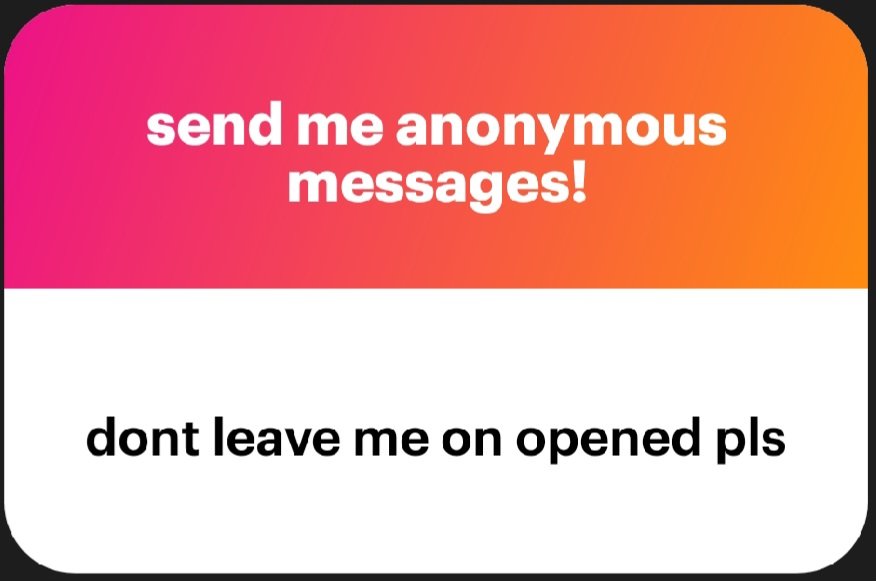 Oh fgs just message me again. 😂 If I left it on opened it ain't gonna be on purpose.