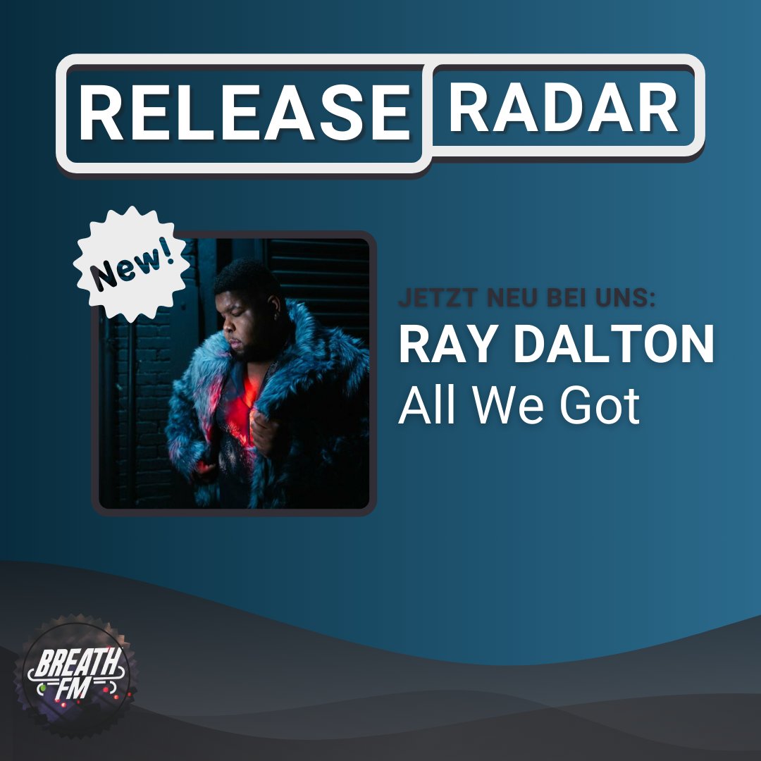 BreathFM (@breathfm) on Twitter photo 🆕 | Release Radar
Heute mit <a href="/RayDaltonMusic/">Ray Dalton</a>, er hat vergangenen Freitag einen neuen Song rausgebracht.
All We Got nennt er sich und fügt sich perfekt zu den anderen Songs die bereits von ihm erschienen sind, ein. 🆕 | Release Radar
Heute mit <a href="/RayDaltonMusic/">Ray Dalton</a>, er hat vergangenen Freitag einen neuen Song rausgebracht.
All We Got nennt er sich und fügt sich perfekt zu den anderen Songs die bereits von ihm erschienen sind, ein.