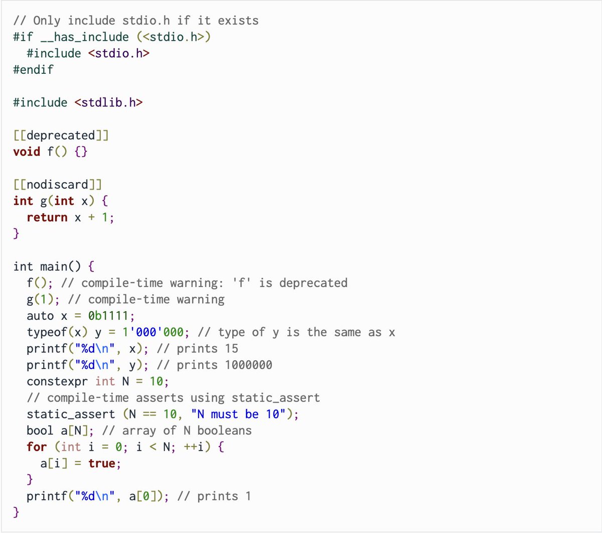lemire's tweet image. C23: a slightly better C
One of the established and most popular programming languages is the C programming language. It is relatively easy to learn, and highly practical.
Maybe surprisingly, the C programming language keeps evolving, slowly and carefully. If you have GCC 23 or…