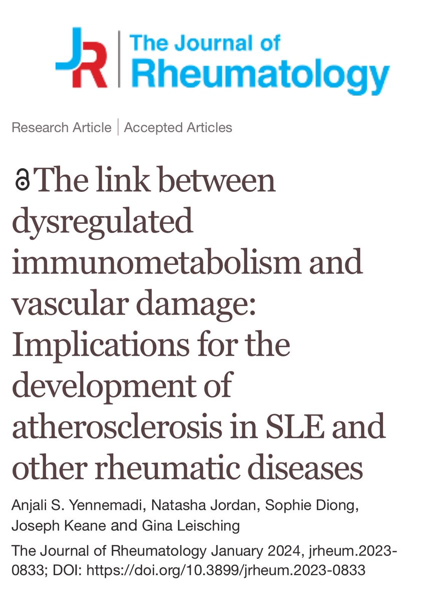 GinaLeisching's tweet image. 📢 Exciting news! Our latest review article on #SLE research is now live! 📚 If you're interested in the latest insights on systemic lupus erythematosus, check out my review here: doi.org/10.3899/jrheum…
#Research #Science #Autoimmune #rheumatology #lowdensityneutrophils