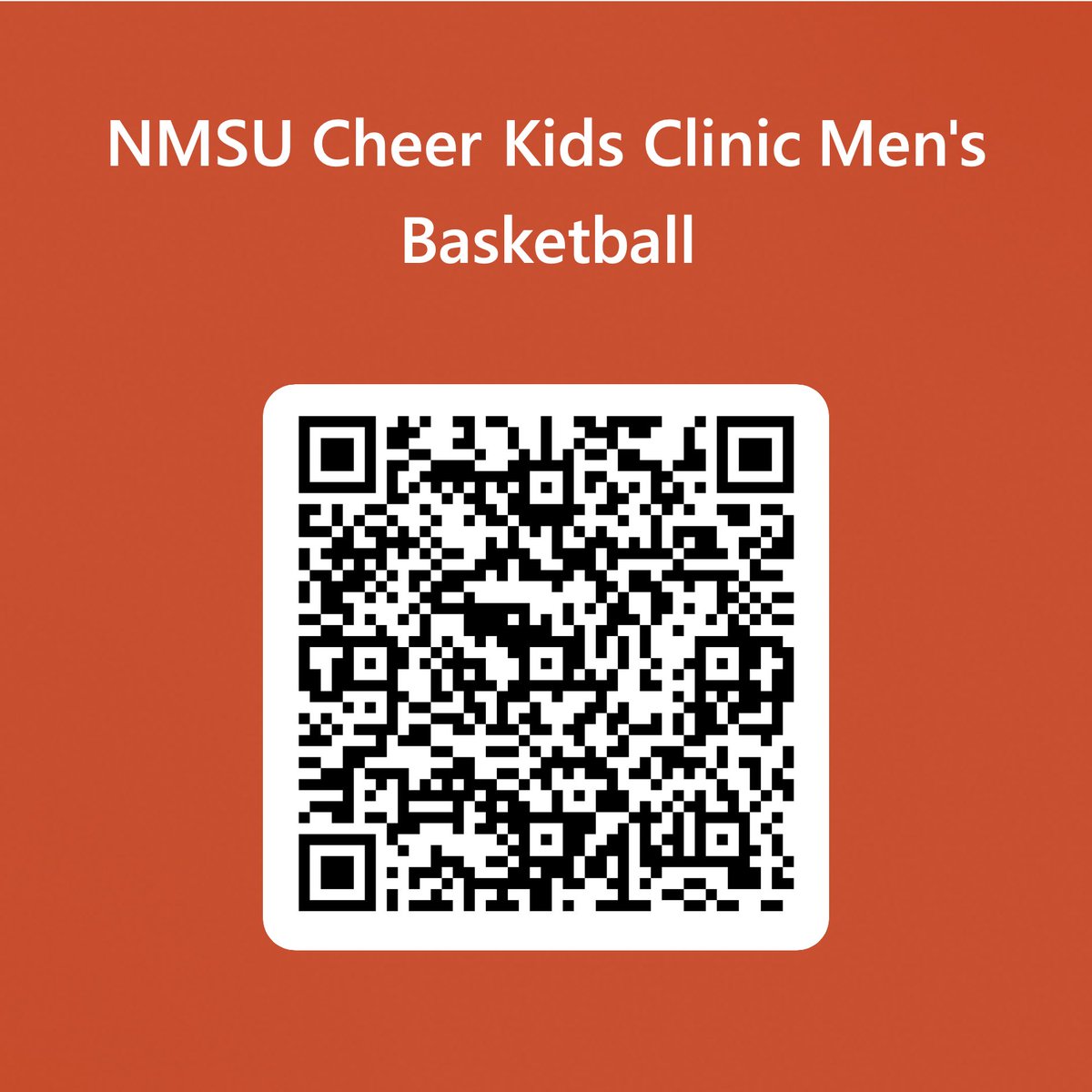 NMSU Cheer will be hosting a Kids Clinic for the Men’s Basketball Game on February 3rd, 2024. Scroll to the last picture for the QR code to register for details! 🤍