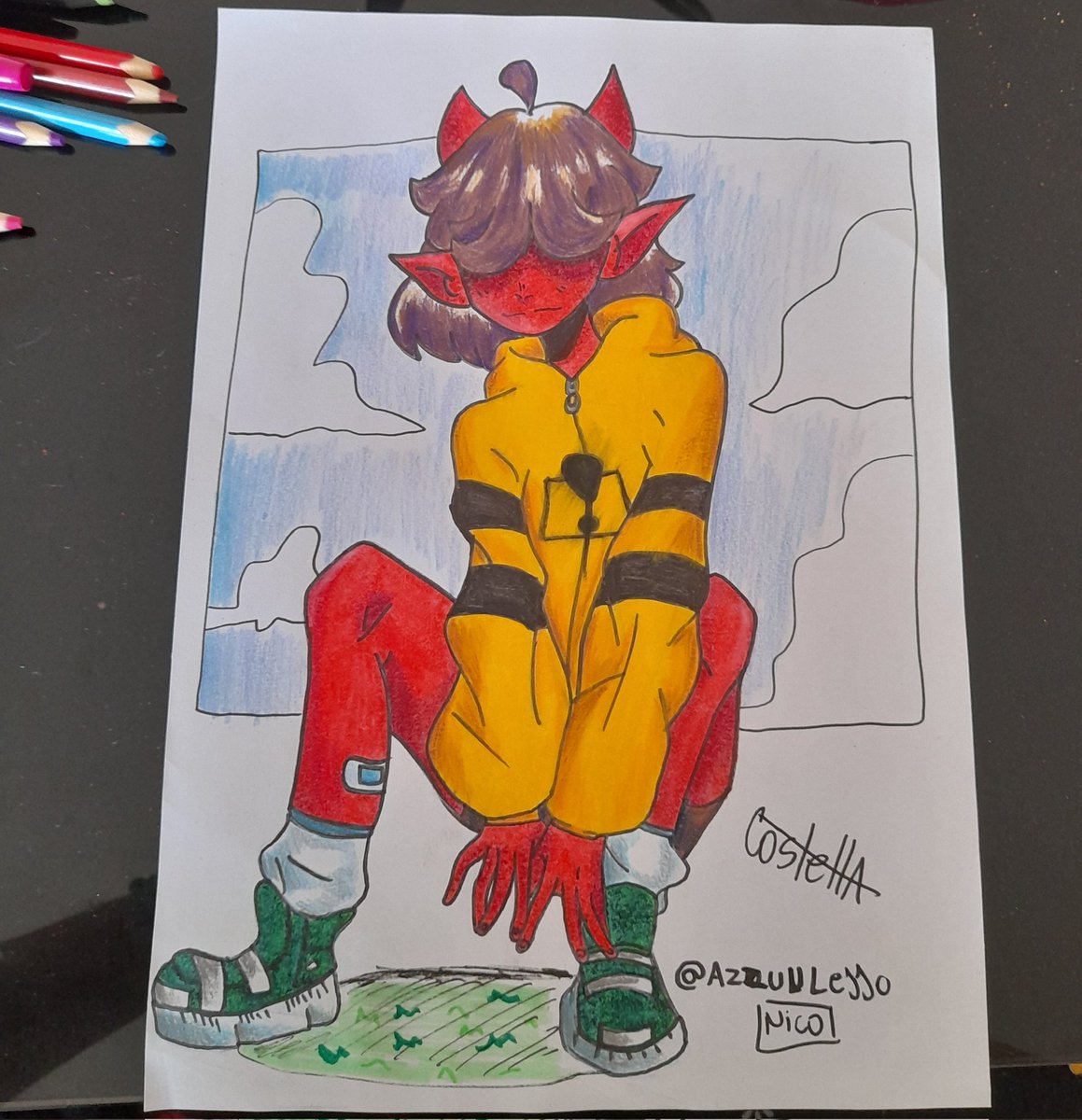 azzuulejjo's tweet photo. @fenetsuko oii eu sou o Nico e faço desenhos tradicionais *!♡ https://t.co/ya07eE4HfL
