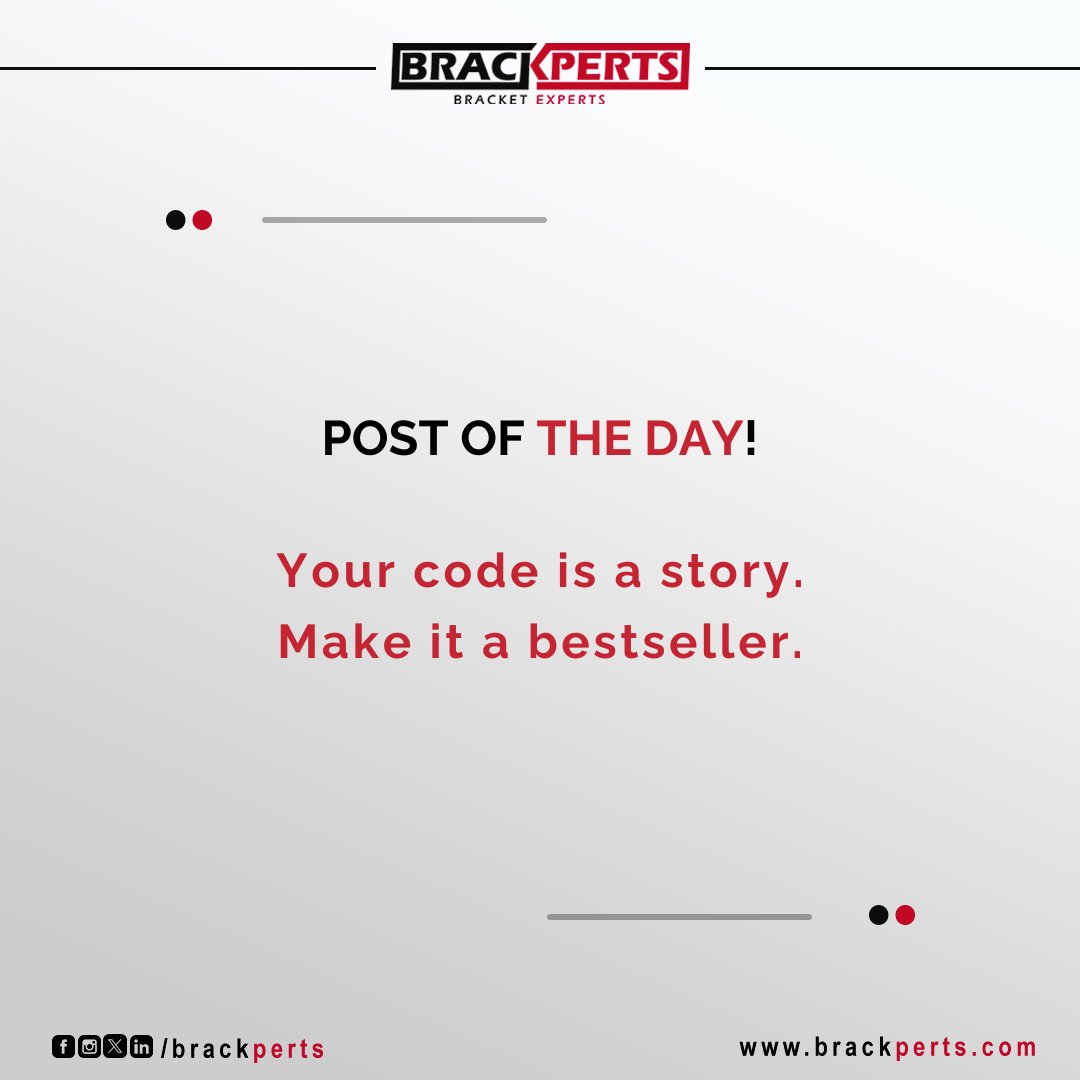 brackperts's tweet image. Transform your code into a captivating saga.
#CodeCrafting #TechInnovation #DigitalStorytelling #ProgrammingProse #CodeExcellence #TechJourney #DigitalNarratives #CodeWisdom #TechTales #CodeMastery #AlgorithmAdventures #CodingChronicles #InnovationInCode #ProgrammingAdventure