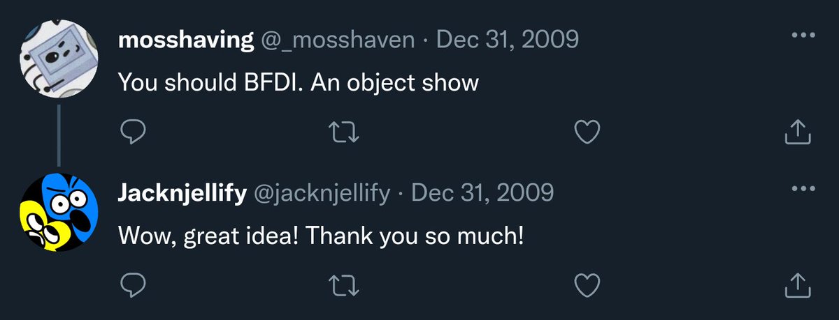 _mosshaven's tweet photo. LOST BFDI FACT:

Did you know I was actually came up with BFDI (Battle for Dream Island), I told Jacknjellify to make it, and here we are today! https://t.co/4F5t1tuXd7