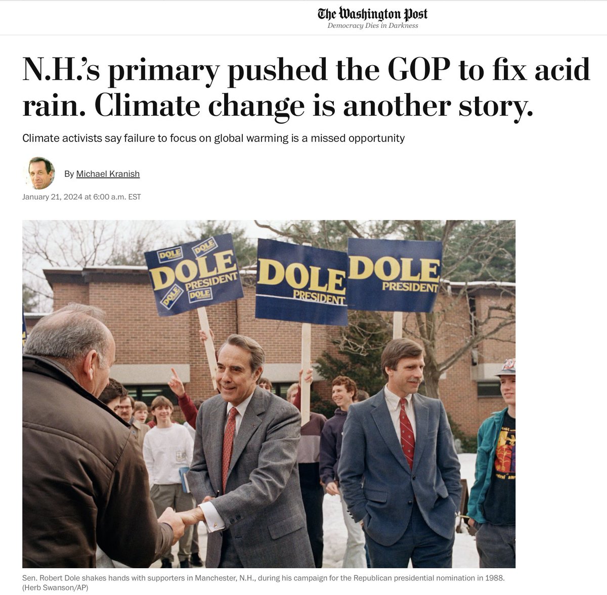 Some points about the acid rain hoax omitted by WaPo @PostKranish: 1. All rain is acidic. 2. Industrial emissions didn't make it significantly more so. 3. No bodies of water were shown to have been 'acidified' by emissions. 4. Since World War II, two-thirds of eastern US…