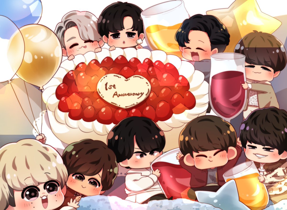 新しい絵が描けなさそうなので過去の周年お祝い絵再掲しときます