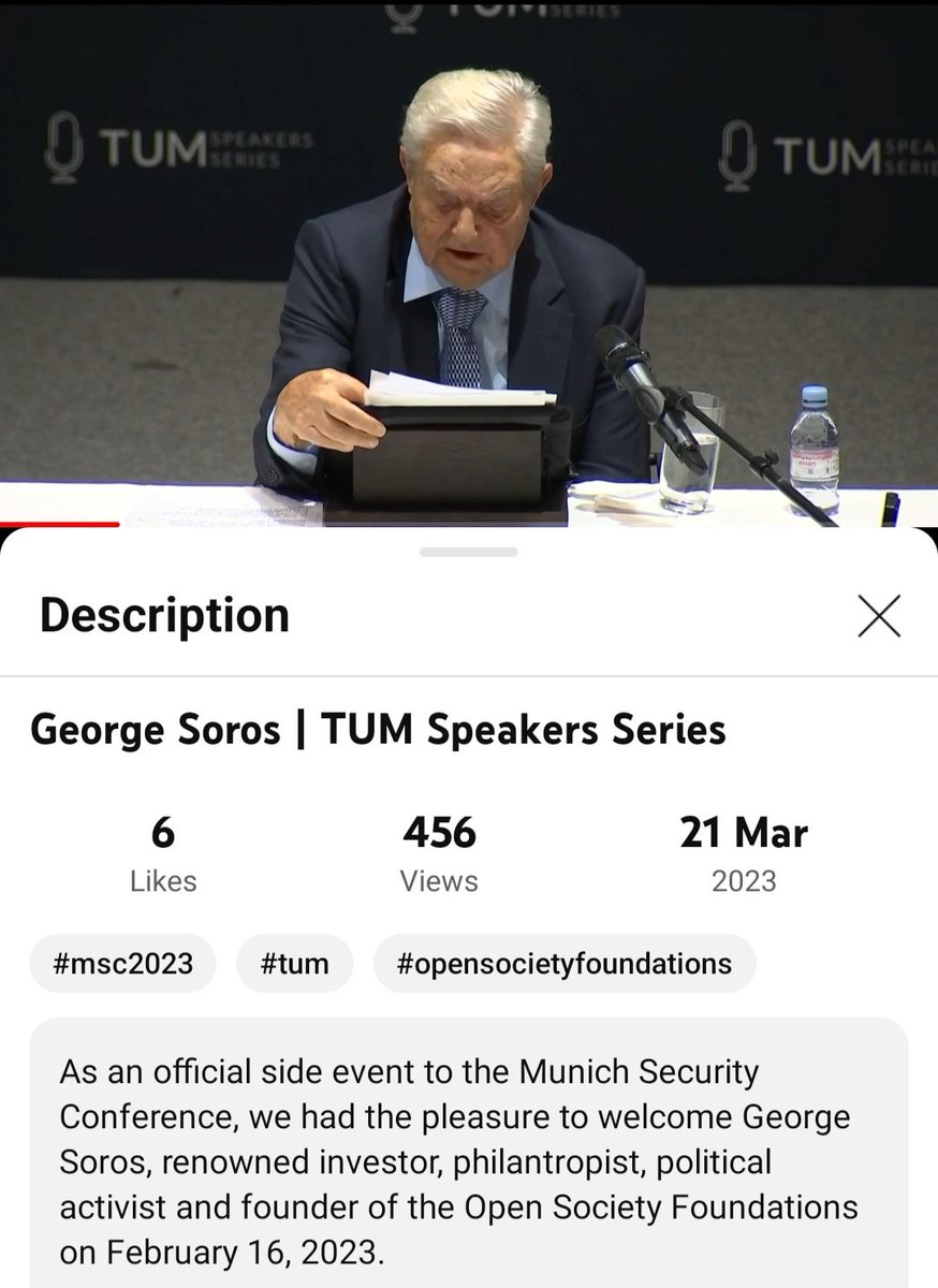 Two million views for yet another case of fake news from anti-vaccine account Died Suddenly. The video of George Soros doesn't show him at the WEF. It's taken from his speech at the 2023 Munich Security Conference. And he didn't suffer a stroke. He spoke for 48 minutes straight.