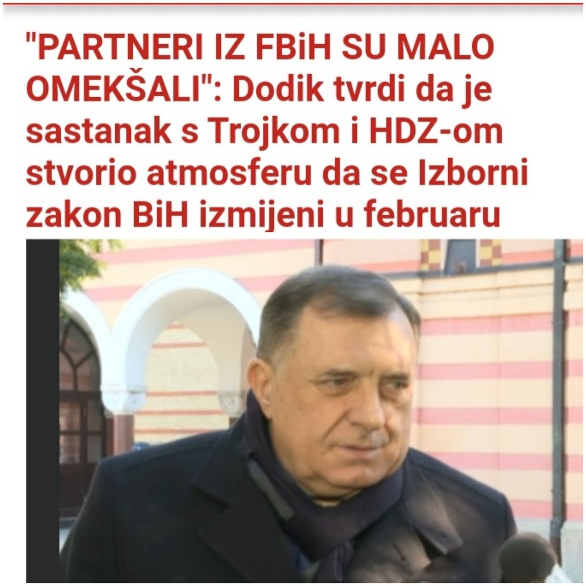 Obećali su da će ga promijeniti,  istrpili su psovanje genocida nad Bošnjacima,rekli su da nije važno čije su njive, da su isti 1. mart i 9. januar, prihvatili su da su invalidna skupina, sebe su prilagodili njemu radi vlasti!
Ovo prevazilazi podaništvo,ovo je izdaja domovine!