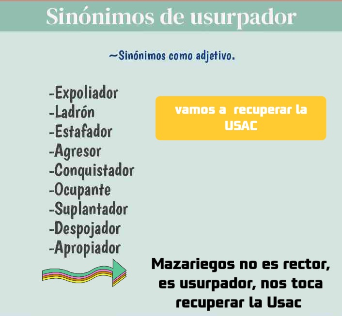 Bueno señores ahora nos toca recuperar nuestra Universidad @usacenlinea le recordamos al usurpador Mazariegos que el no es rector es un usurpador!!   👇👇👇

#MazariegosNoEsRector
#NoEsRector
#UsurpadorMazariegos 
#UsacResiste