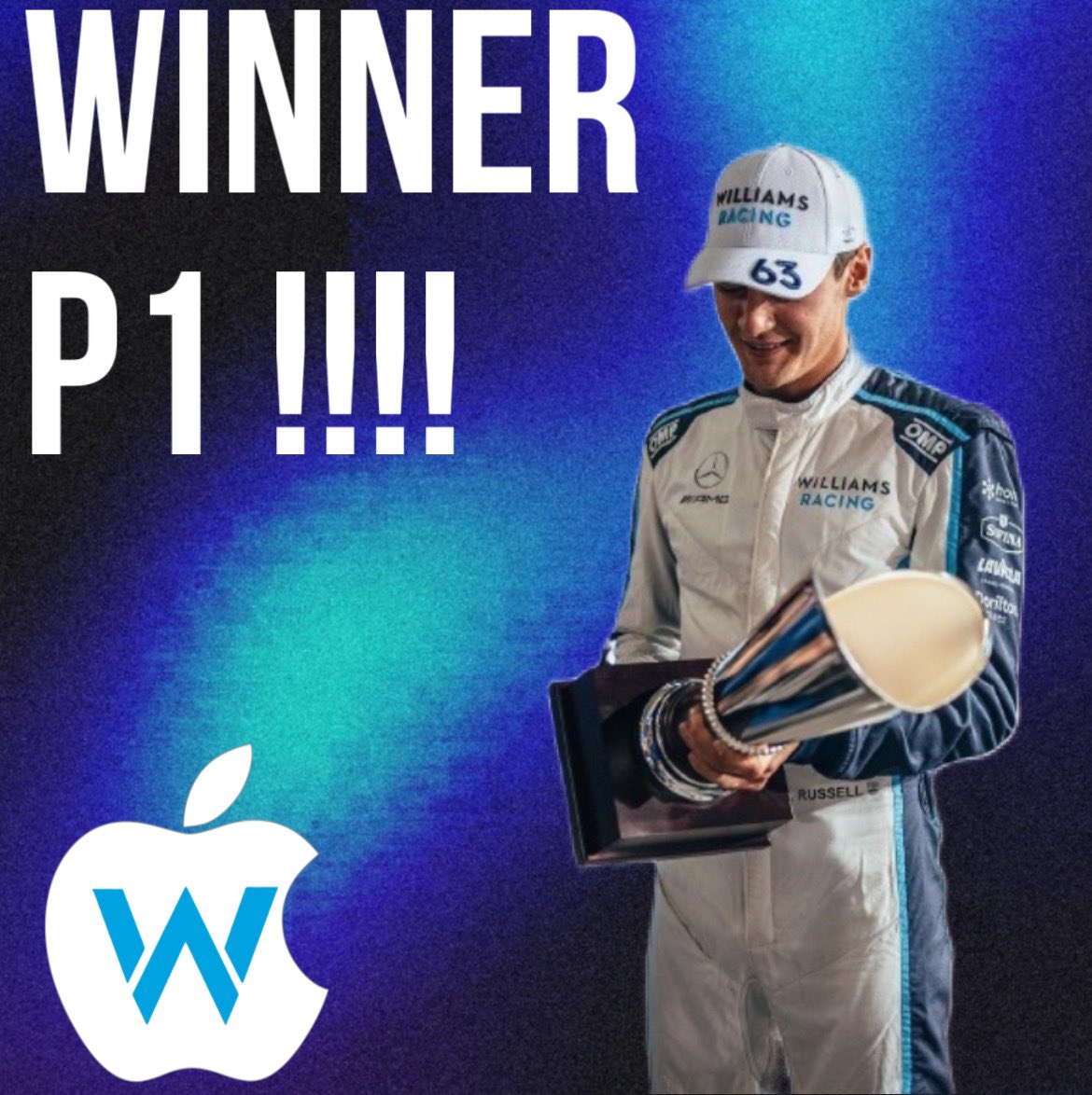 WilliamsNorSim's tweet photo. Putting the W in Williams 

Your Japanese Grandprix winner @gabpriv63 https://t.co/qCR8cthTYH