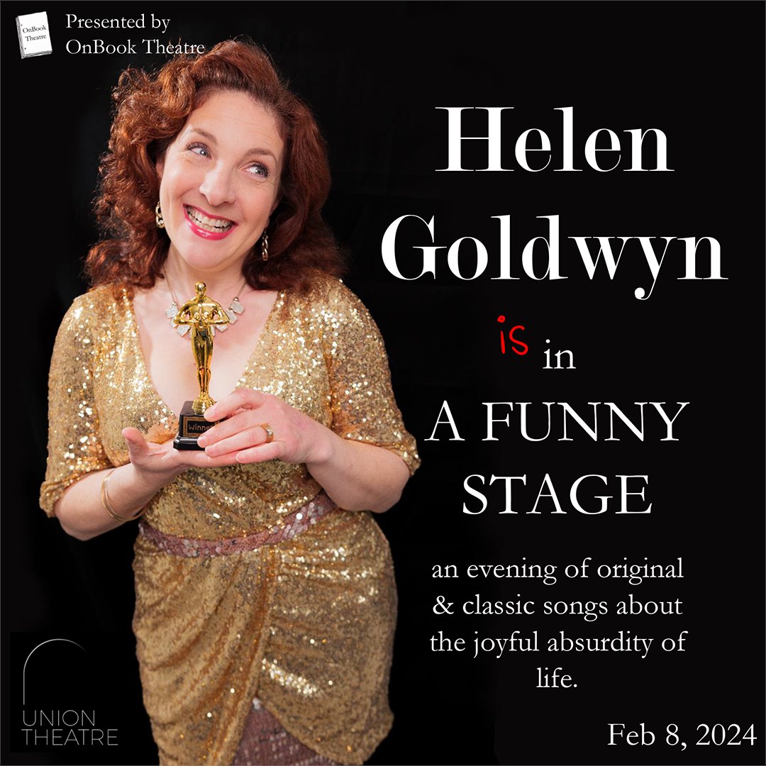 OnBook Theatre (@onbooktheatre) on Twitter photo Feb 8th, join
<a href="/HelenGoldwyn/">Helen Goldwyn</a>
in her uproarious one-woman show, “A Funny Stage"
<a href="/TheUnionTheatre/">The Union Theatre</a>
With musical accompanist James Church, directed by Jason Moore. Tickets: uniontheatre.biz
photo credit: Alexander Barnes @ appleandbiscuit.com Feb 8th, join
<a href="/HelenGoldwyn/">Helen Goldwyn</a>
in her uproarious one-woman show, “A Funny Stage"
<a href="/TheUnionTheatre/">The Union Theatre</a>
With musical accompanist James Church, directed by Jason Moore. Tickets: uniontheatre.biz
photo credit: Alexander Barnes @ appleandbiscuit.com