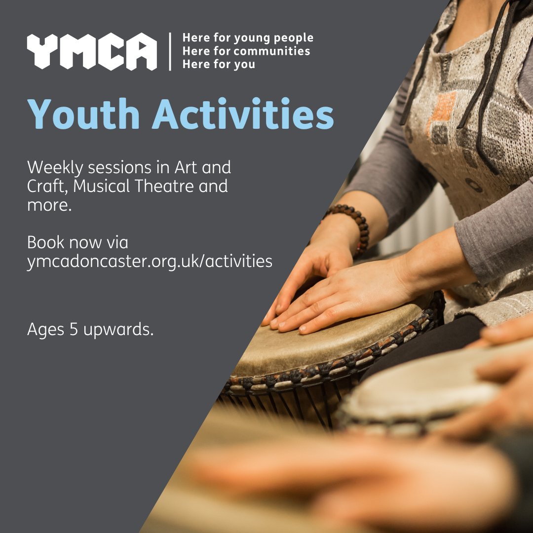 Monday and Tuesday evenings at the YMCA are now packed with activities for 5s and up. Come and try something new! ymcadoncaster.org.uk/activities/ #doncasterisgreat #ilovedn