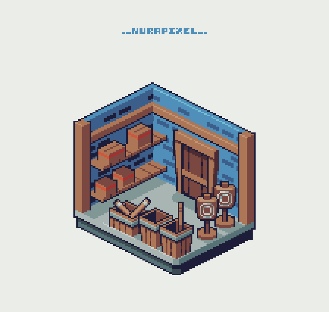 Posting this simple shop storage pixel art again 

Still proud of how I did the door