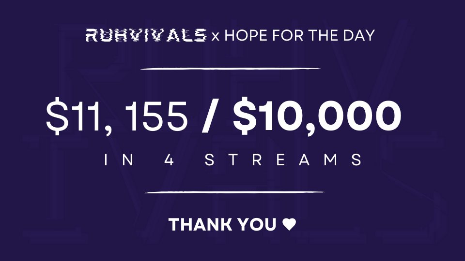 Ruhvivals's tweet photo. MASSIVE SUCCESS. If you all don't know me or what I stand on. Here's your sign. Huge shoutout to my community for being so incredibly supportive of an incredible cause. https://t.co/RGdwYHHtrC