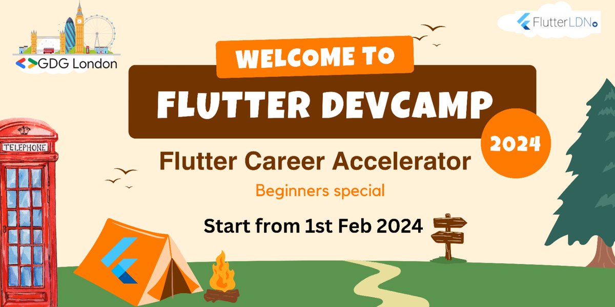 gdg_london's tweet image. 🚀 Exciting News! 🚀 Join us for #FlutterDevCamp 2024 Beginners Special, starting Feb 1st! 📅 7-week program is your gateway to mastering #flutter . 🌐✨
🔗 Register Now: forms.gle/4s8bvAteWhMH9a…
🚀 Let's code together!
@KelkarRenuka , @devangelslondon , @sumithpdd