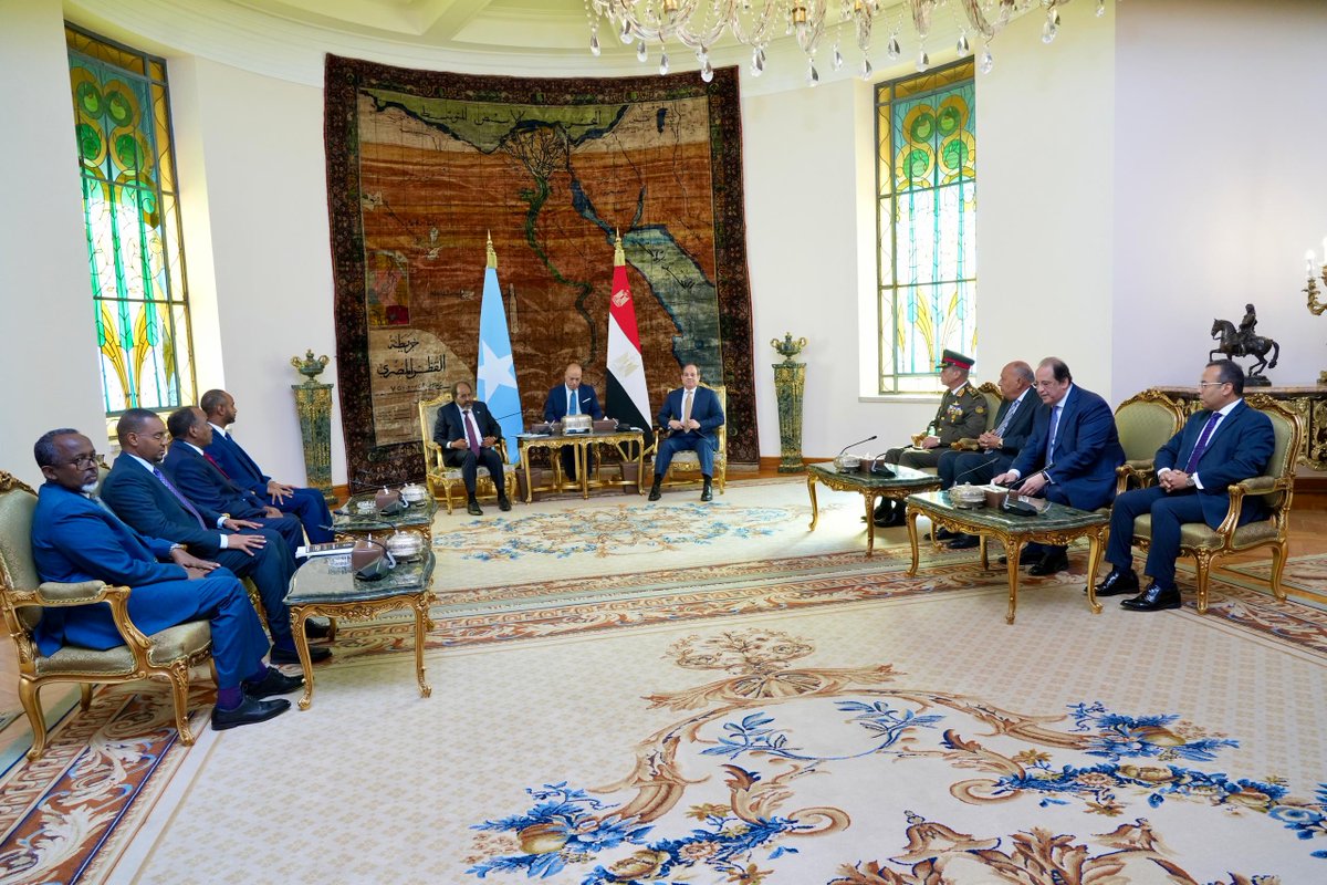 I discussed further strengthening our historical relations with Egypt with President @AlsisiOfficial in Cairo. We are grateful for Egypts unwavering support for our national sovereignty, unity and territorial integrity. We will work together to advance stability and security in