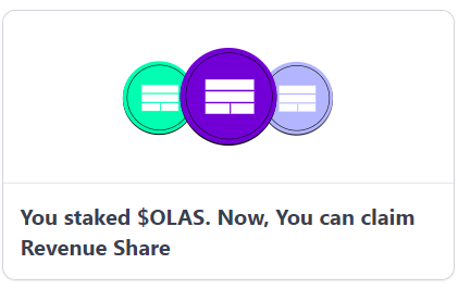 received $OLAS revenue share x.com/autonoIas/stat…