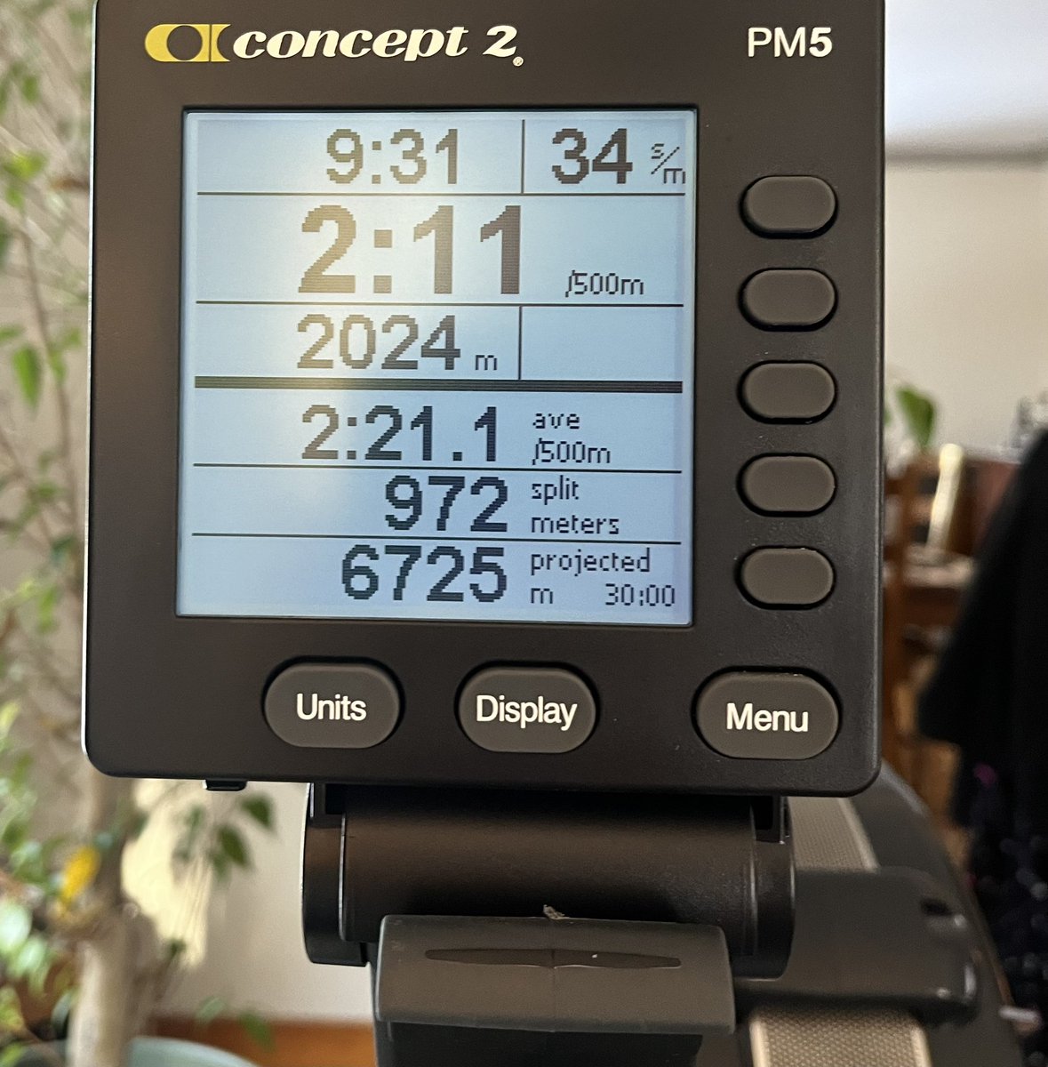 2000 meter row before some much needed @fitmooney this morning. This rowing is rough! I am improving but distances are not great with my times! I know our Coaches would tell me to keep at it🥵 Great music is key👍🎶@SamHeughan @MountainPeakers @RoadtripPeakers @AOKPeakers