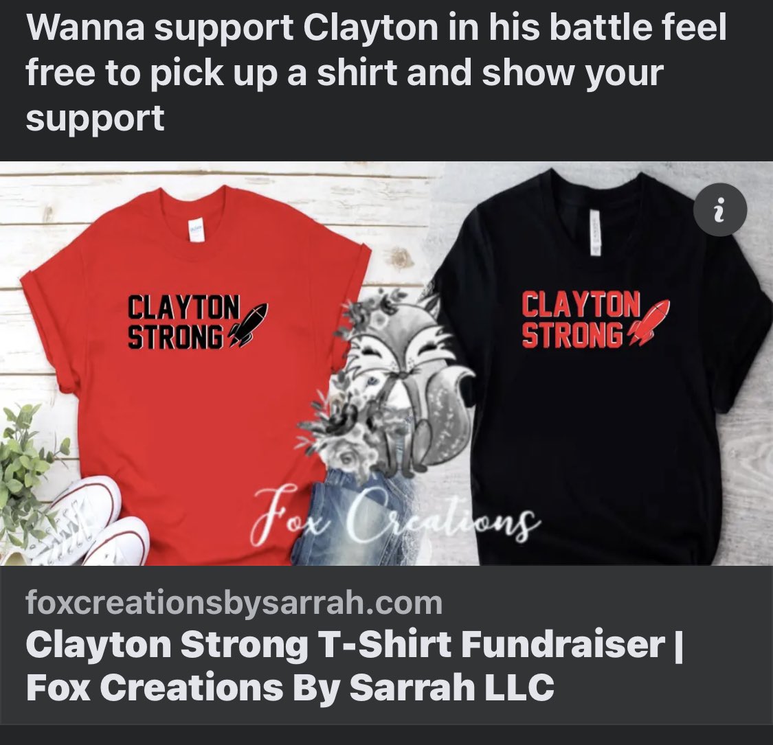 Clayton is a warrior, him and his family need our support foxcreationsbysarrah.com/product/clayto…