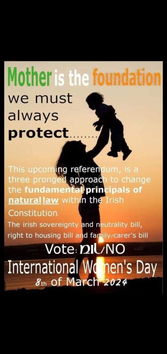 SharonHiggins_'s tweet photo. March 8TH 2024. I will be voting NO 👈 to all changes in the Constitution #VoteNo #VoteNoRef24 #WomensRights #WomenEmpowerment #ireland https://t.co/qpYxOhnwzQ