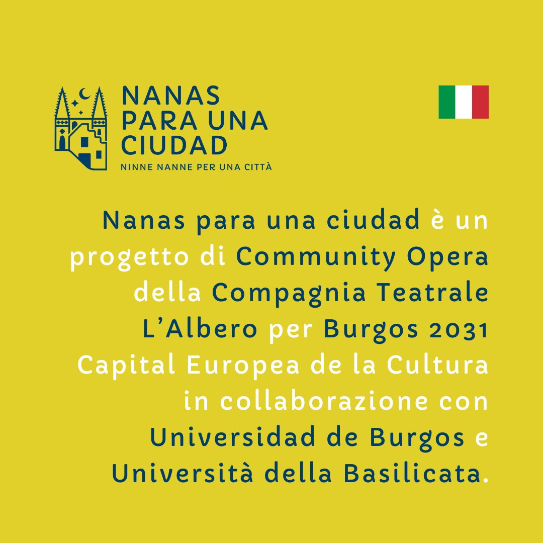 📣 𝗢𝗣𝗘𝗡 𝗖𝗔𝗟𝗟 📣
𝗖𝗮𝗻𝗰𝗶𝗼𝗻𝗲𝘀 𝗱𝗲 𝗰𝘂𝗻𝗮
Laboratorio di co-creazione 𝙤𝙣𝙡𝙞𝙣𝙚 a partire da ricordi, visioni e storie d'infanzia sulle ninne nanne.
🗓️ 24 gennaio 2024 🕖 ore 19-21
📝 Modulo d'iscrizione: forms.gle/TZmiyrUdVzZAQh…
#nanasparaunaciudad #burgos2031