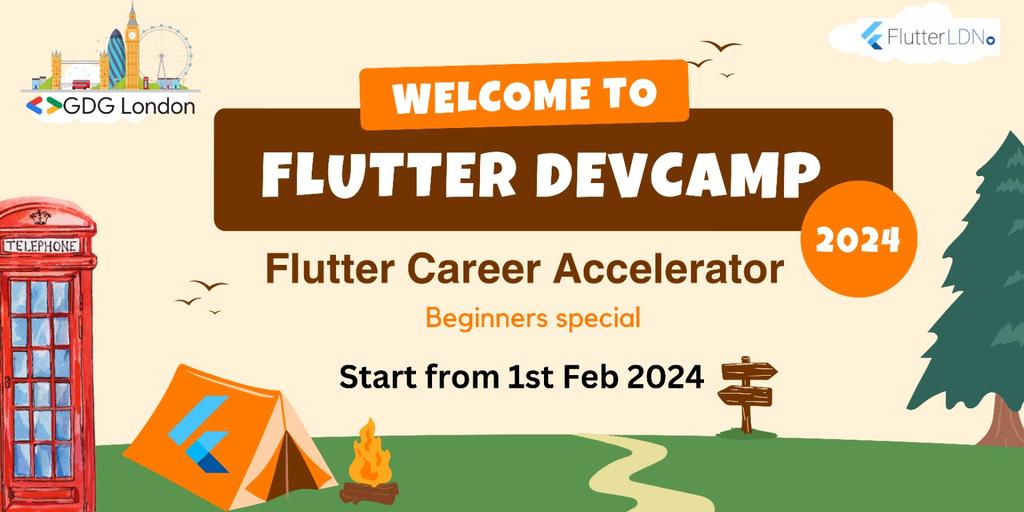🚀 Exciting News! 🚀 Join us for FlutterDevCamp 2024 Beginners Special, starting Feb 1st! 📅 This 7-week program is your gateway to mastering Flutter. 🌐✨ 👩‍💻👨‍💻 2 Sessions Every Week! Dive into hands-on learning and build your skills. 🔗 Register Now: forms.gle/4s8bvAteWhMH9a……