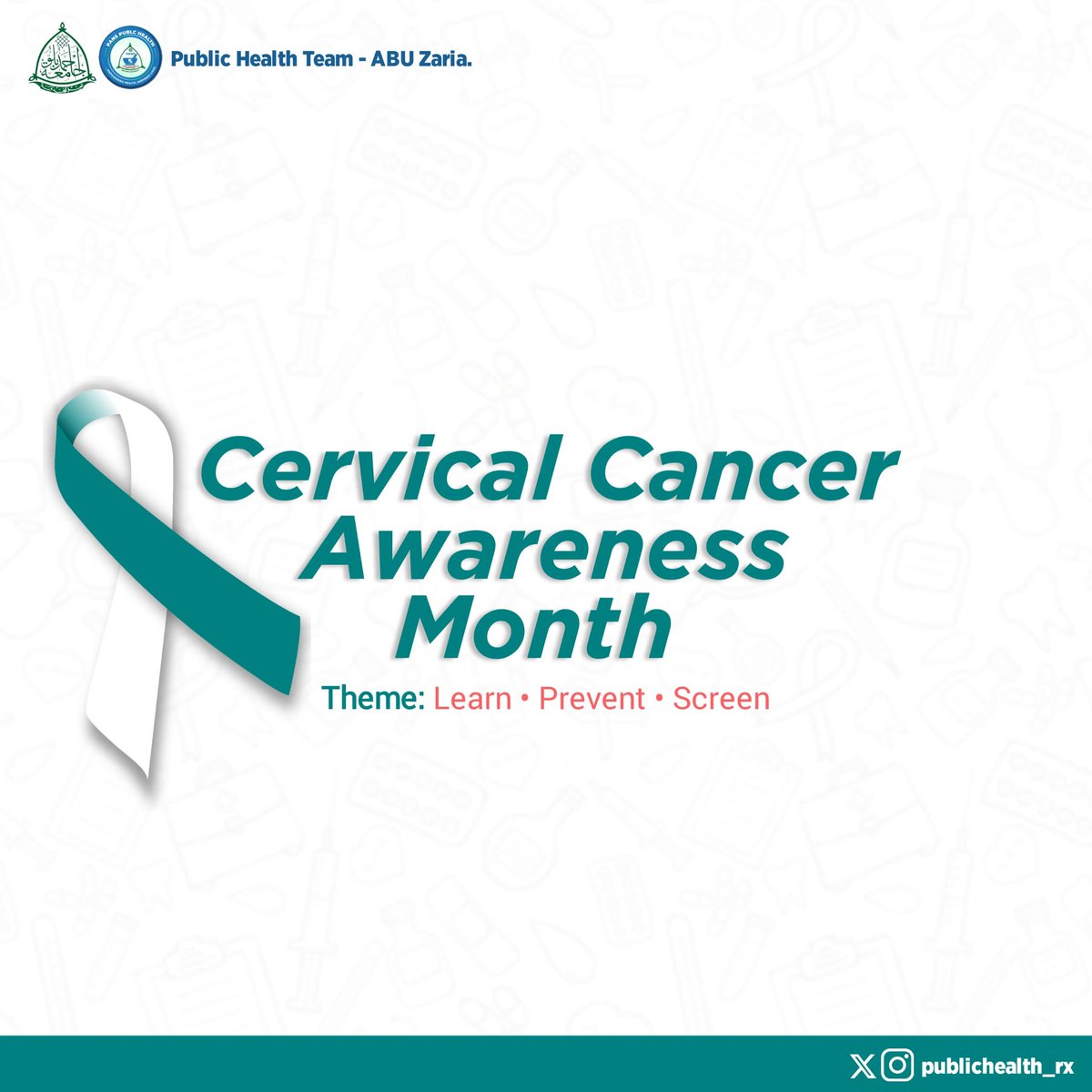 Let's break the silence on cervical cancer, champion screenings, and spread knowledge. Together, we can conquer.  #CervicalHealth #PreventionIsPower' #publichealth