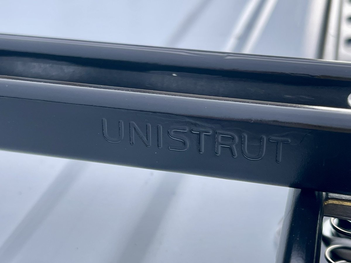 Sunday morning, between storms, project - #selfbuilt #unistrut #roofrack #campervan