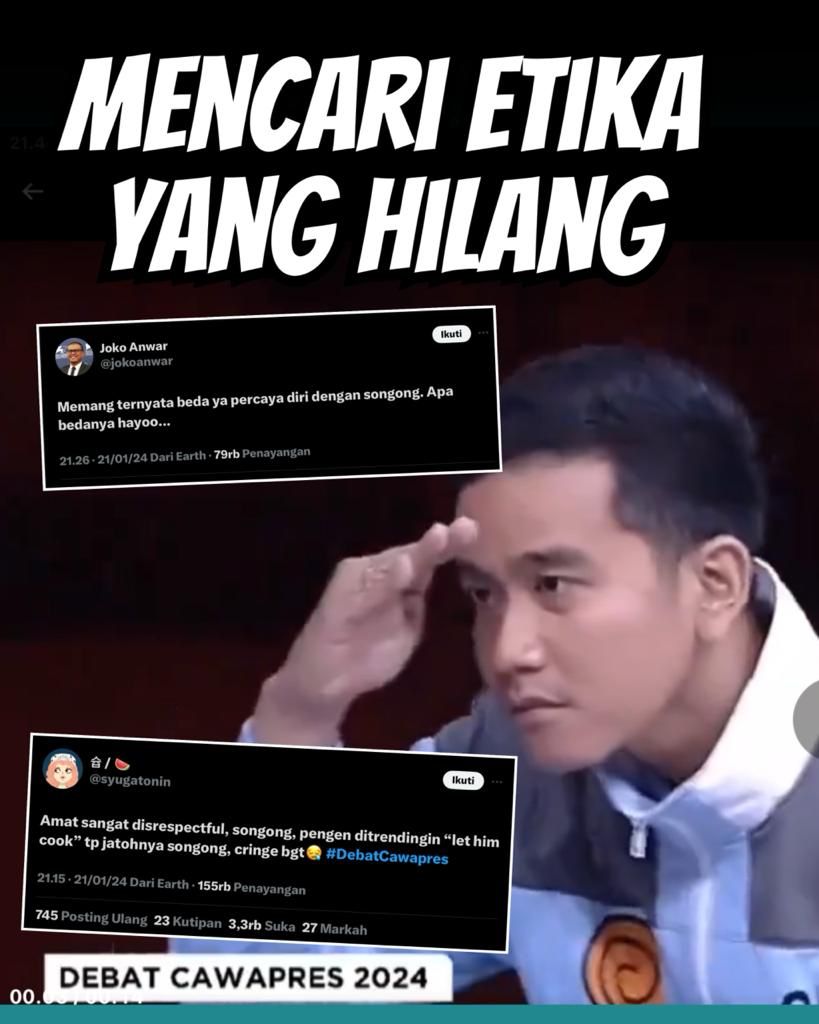 Seorang anak dari presiden dua periode yg dulu terpilih jadi presiden Krn dikenal santun dan rendah hati.

Ternyata ga jauh beda dgn anak pejabat lain seperti Mario dandy, songong dan miskin etika.

Apa pak <a href="/jokowi/">Joko Widodo</a> ga pernah mendidik Gibran?

#DebatCawapres
#GanjarMahfud2024