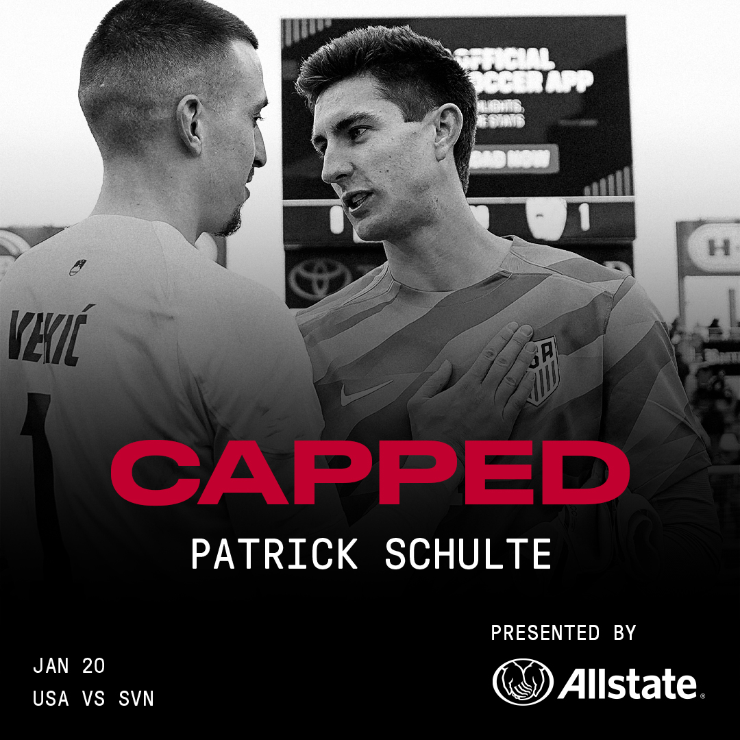 USMNT's tweet photo. MLS Cup Champ -> Stars &amp; Stripes, a crazy few months for @pschulte01 🇺🇸

#USMNT x @Allstate https://t.co/sygELtbllj