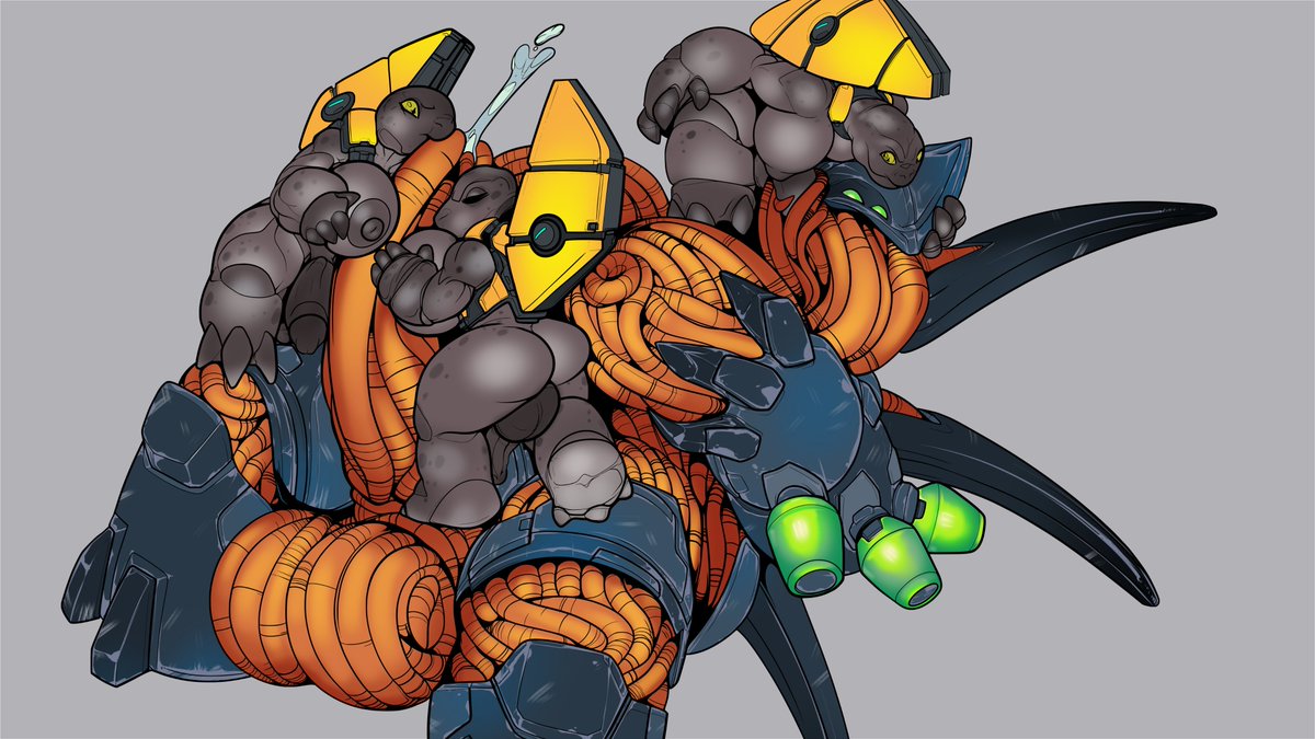 bogexplosion's tweet photo. @ThatBigBirb Y'know what, I used krita's incremental save setup to show a peek behind the curtain.
1)inks
2)flats
3)shading
4)highlights.
Usually my layer setup. and on larger files i flatten them and make as copis as i go. https://t.co/M2eb8SdBGj