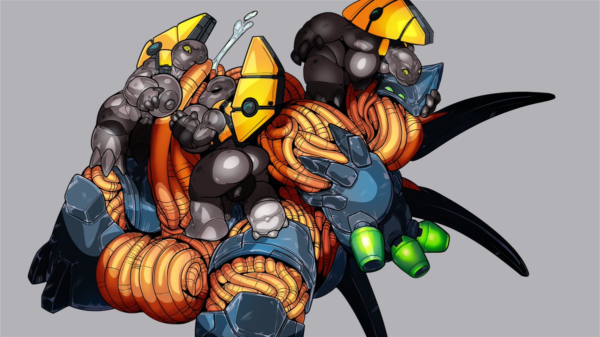 bogexplosion's tweet photo. @ThatBigBirb Y'know what, I used krita's incremental save setup to show a peek behind the curtain.
1)inks
2)flats
3)shading
4)highlights.
Usually my layer setup. and on larger files i flatten them and make as copis as i go. https://t.co/M2eb8SdBGj